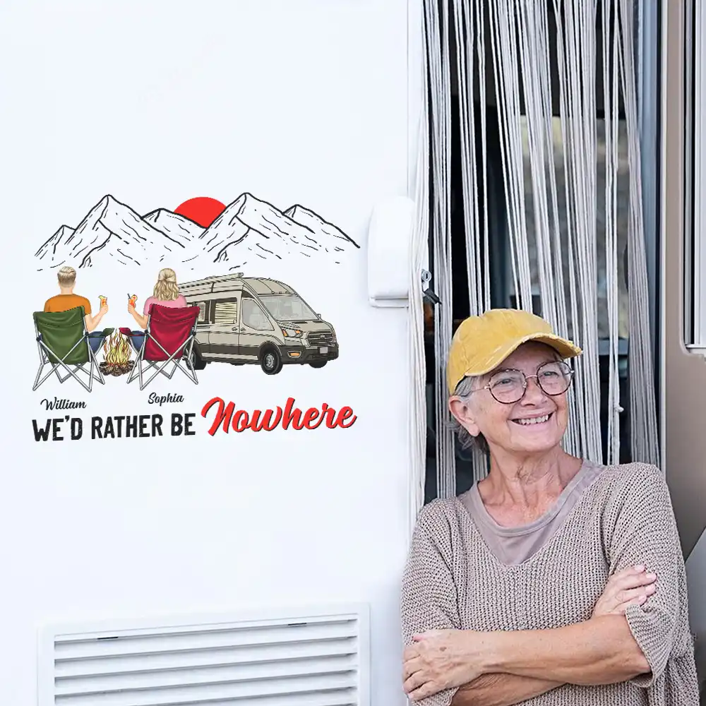 I'd Rather Be Nowhere - Personalized Decor Decal - Image 4