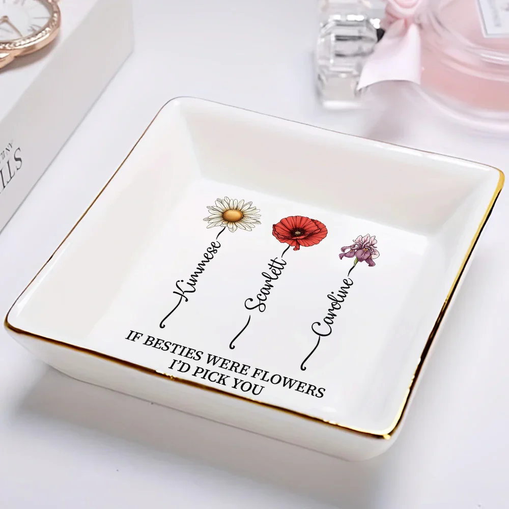 If Friends Were Flowers I'd Pick You - Personalized Ring Dish - Image 2