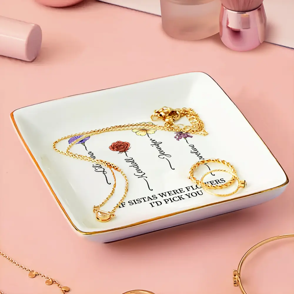 If Friends Were Flowers I'd Pick You - Personalized Ring Dish - Image 3