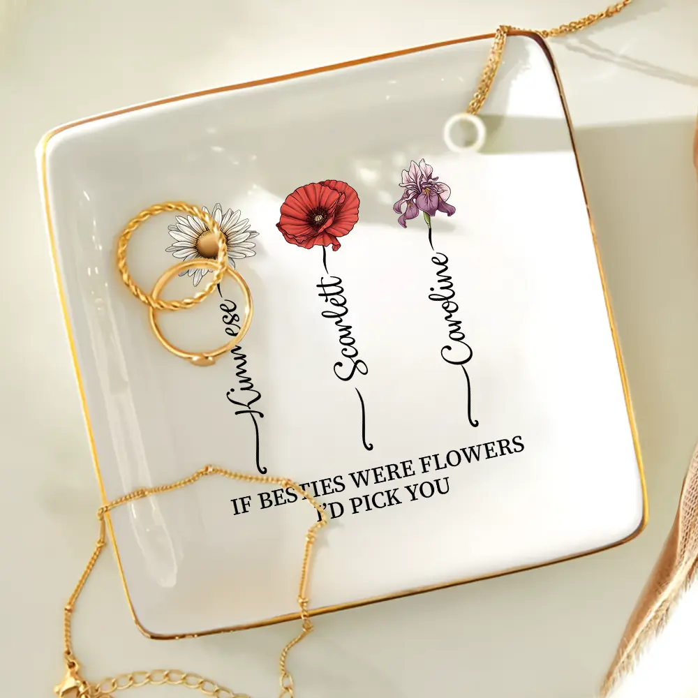 If Friends Were Flowers I'd Pick You - Personalized Ring Dish - Image 4