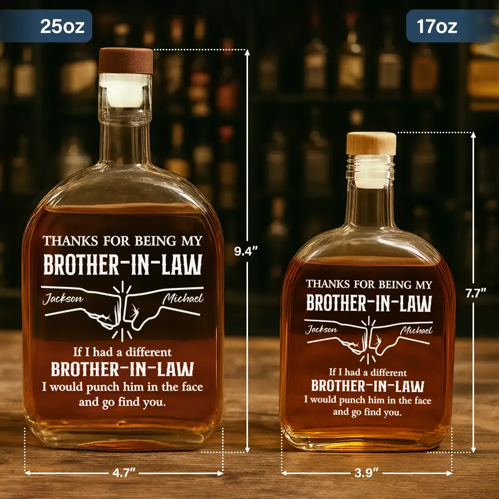 If I Had A Different Brother - Personalized Whiskey Bottle - Image 5