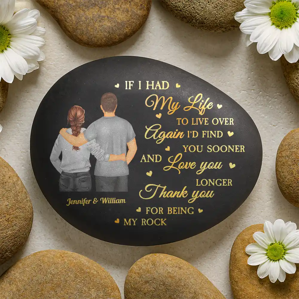 If I Had My Life To Live Over Again - Personalized Printed Rock - Image 2