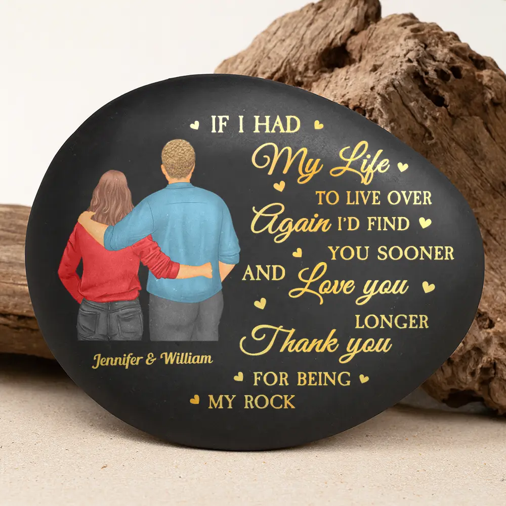 If I Had My Life To Live Over Again - Personalized Printed Rock - Image 3