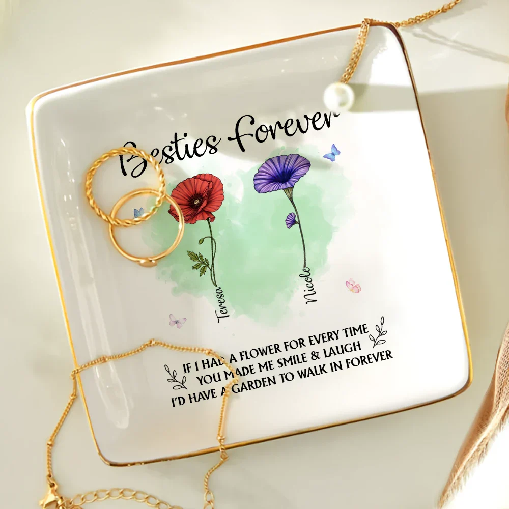 If I Have A Birth Flower - Personalized Ring Dish - Image 4