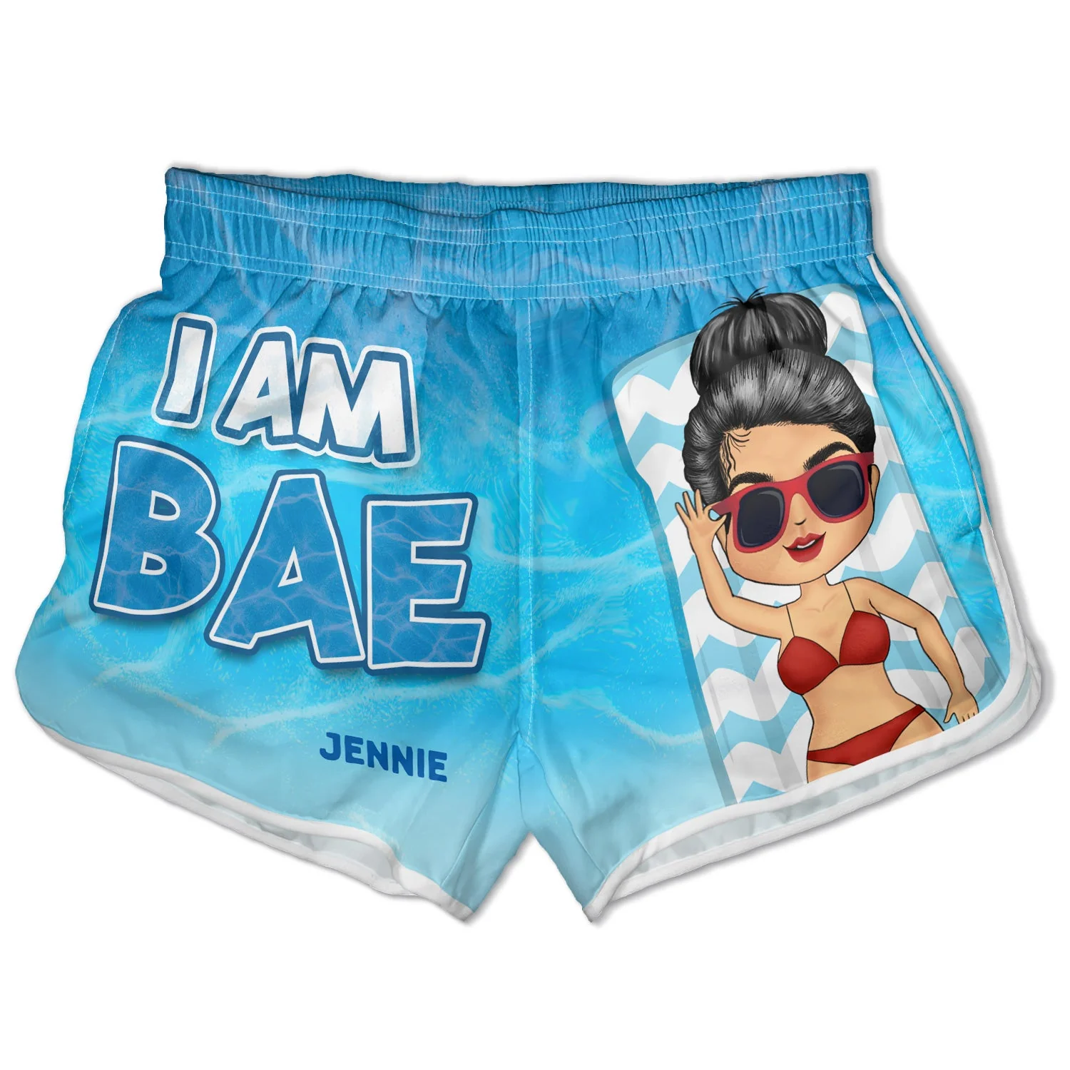 If Lost Return To Bae Summer Beach Vibe - Gift For Spouse, Lover, Husband, Wife, Boyfriend, Girlfriend - Personalized Custom Couple Beach Shorts - Image 4