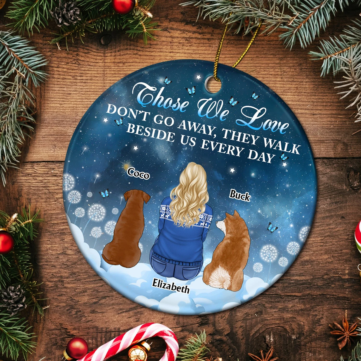 If Love Could Have Saved You - Christmas, Memorial Gift For Dog Lovers, Cat Lovers - Personalized Circle Ceramic Ornament - Image 5