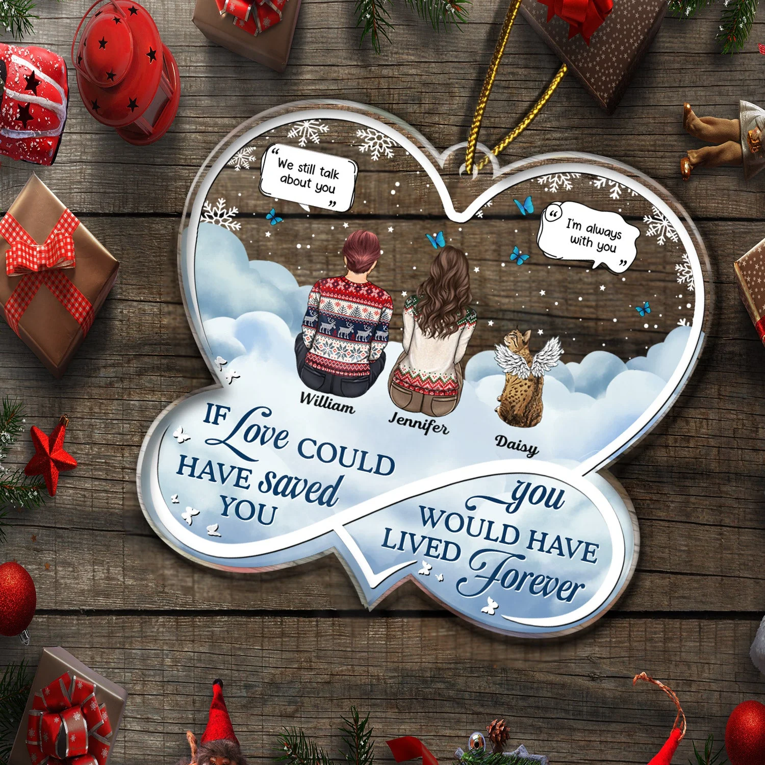 If Love Could Have Saved You - Christmas Memorial Gift For Pet Lovers, Dog Mom, Dog Dad, Cat Mom, Cat Dad - Personalized Custom Shaped Acrylic Ornament - Image 5