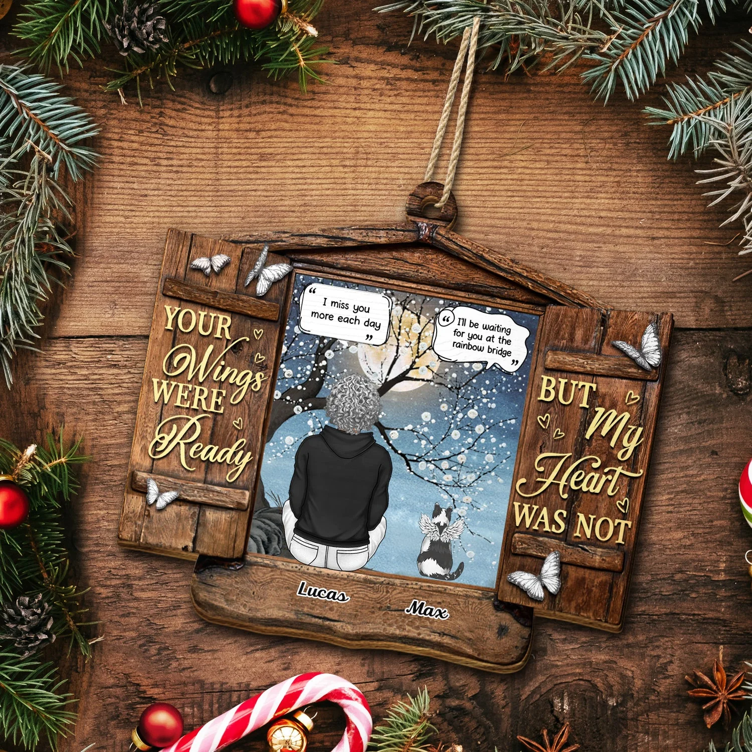 If Love Could Have Saved You - Christmas Memorial Gift For Pet Lovers, Dog Mom, Dog Dad, Cat Mom, Cat Dad - Personalized Custom Shaped Wooden Ornament - Image 5