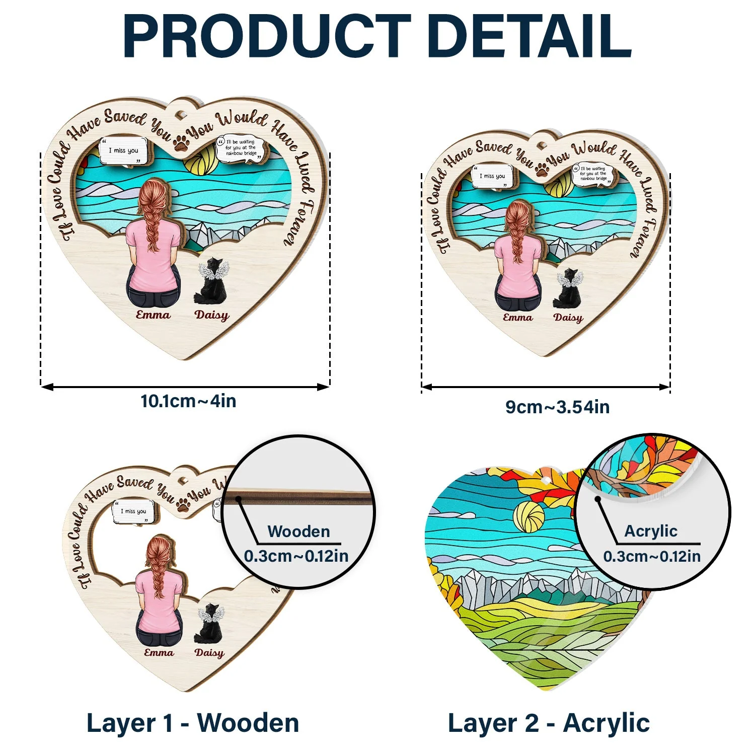 If Love Could Have Saved You - Christmas Memorial Gift For Pet Lovers, Dog Mom, Dog Dad, Cat Mom, Cat Dad - Personalized Suncatcher Ornament - Image 5