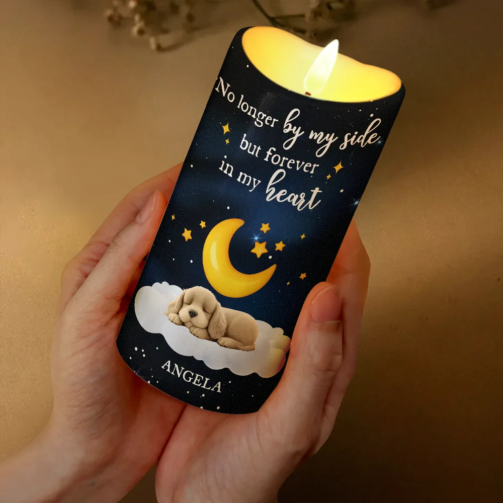 If Love Could Have Saved You Memorial Dog Sleeping - Personalized Flameless LED Candle - Image 3