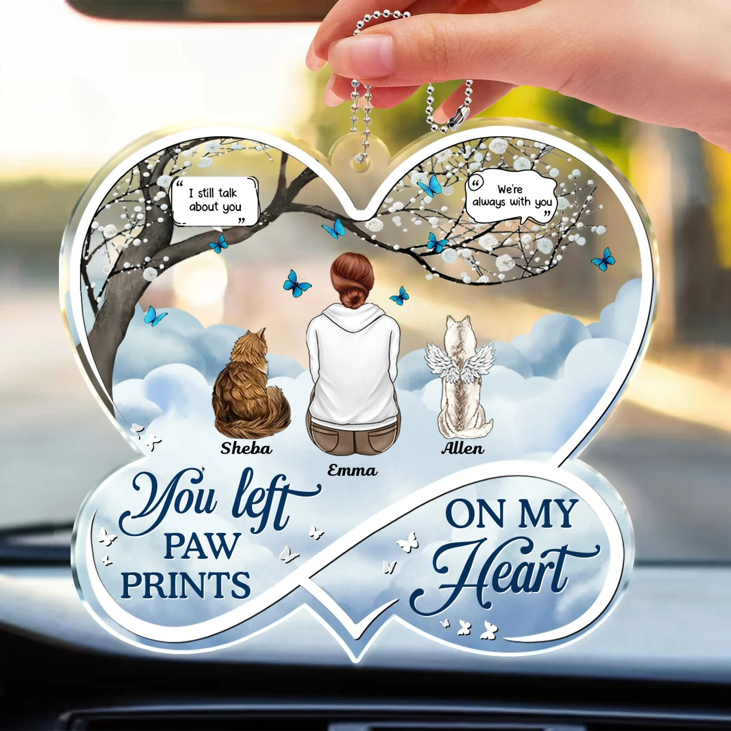 If Love Could Have Saved You - Memorial Gift For Pet Lovers, Dog Mom, Dog Dad, Cat Mom, Cat Dad - Personalized Acrylic Car Hanger - Image 3