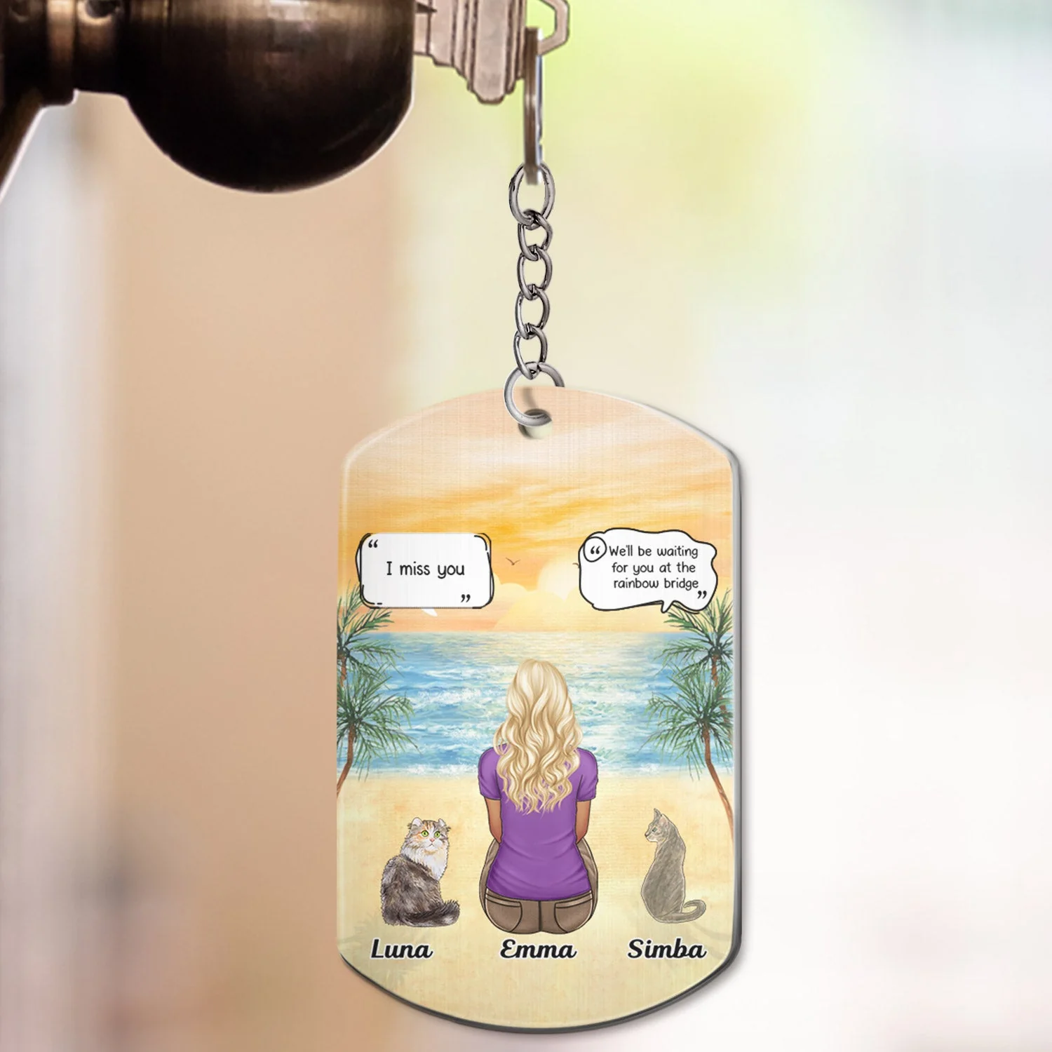 If Love Could Have Saved You - Memorial Gift For Pet Lovers, Dog Mom, Dog Dad, Cat Mom, Cat Dad - Personalized Aluminum Keychain - Image 3