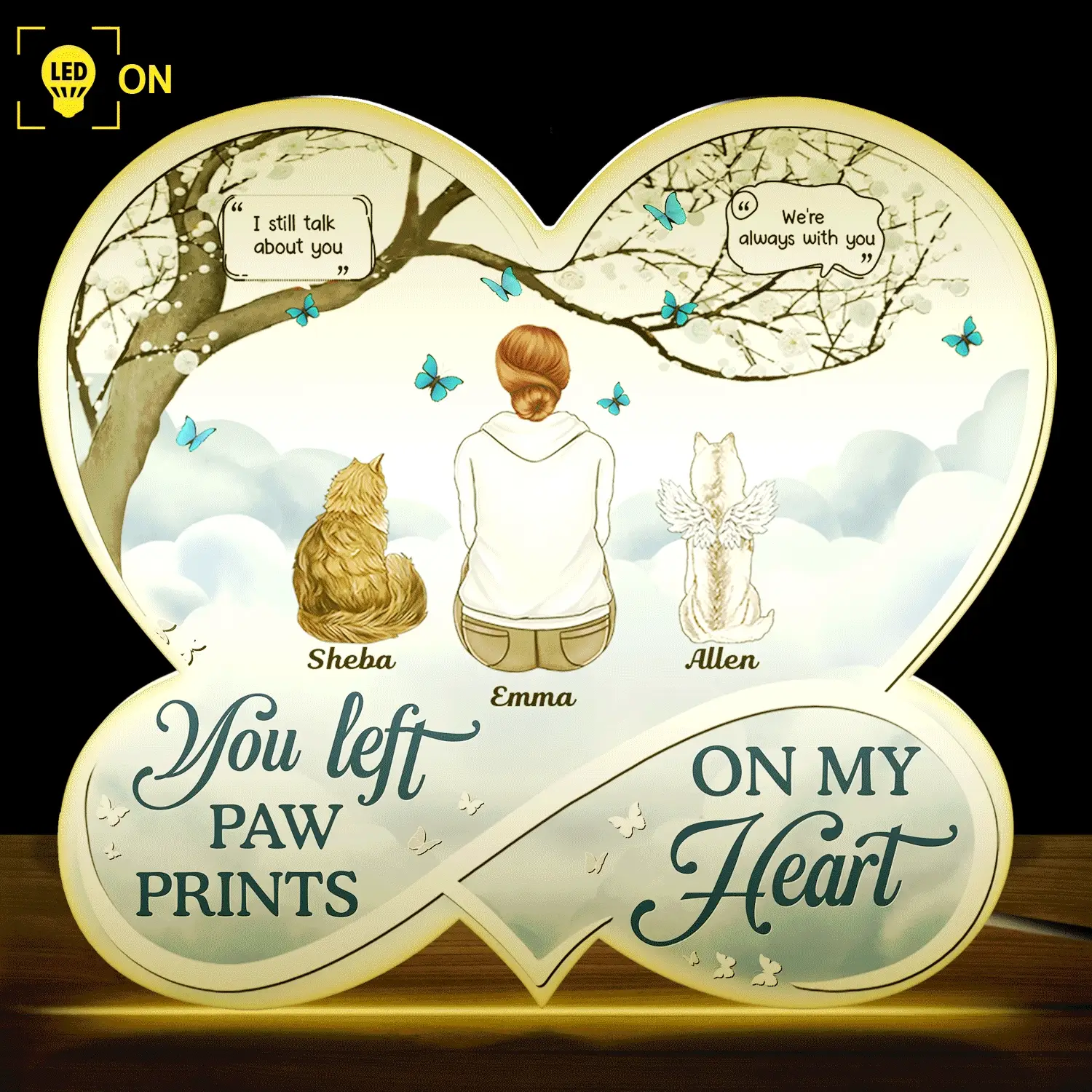 If Love Could Have Saved You - Memorial Gift For Pet Lovers, Dog Mom, Dog Dad, Cat Mom, Cat Dad - Personalized Custom Shaped Light Box - Image 2