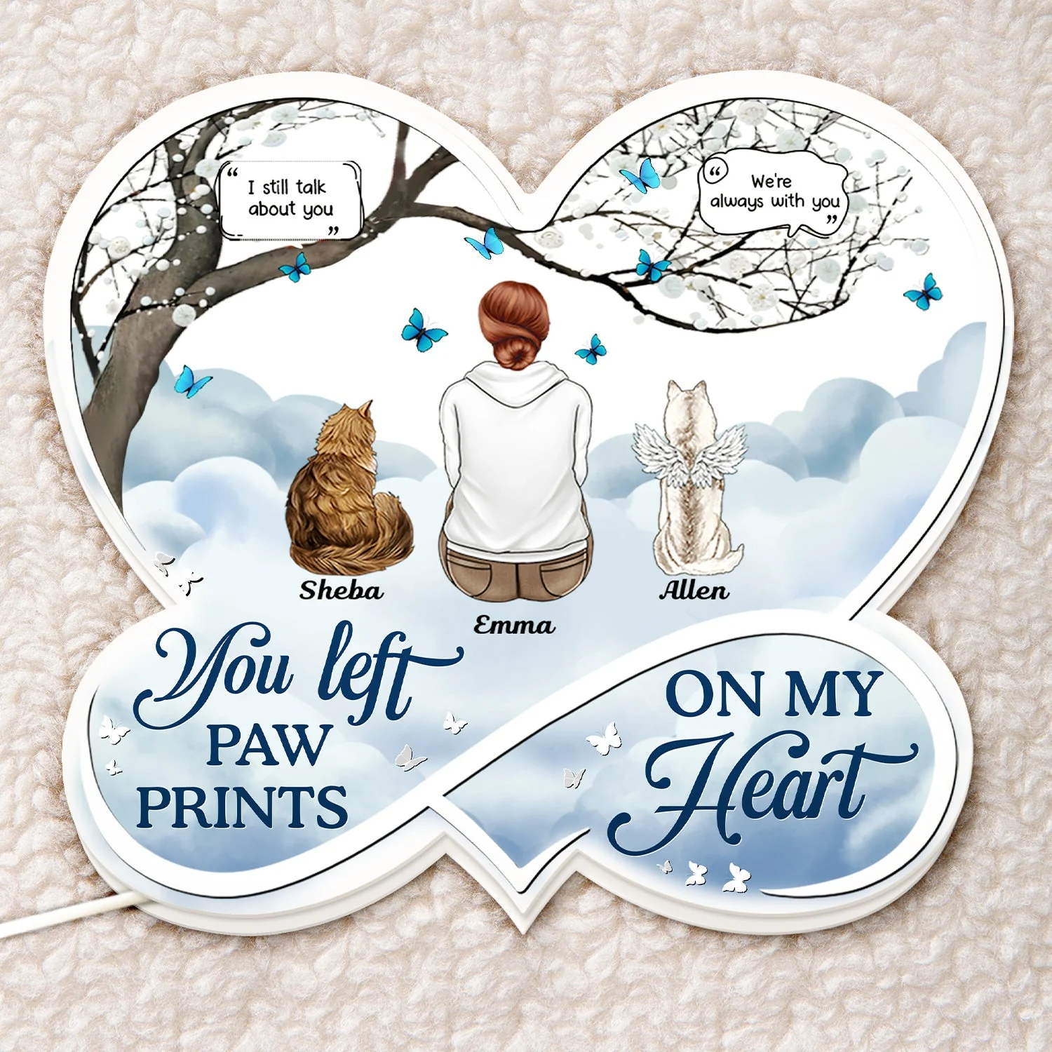 If Love Could Have Saved You - Memorial Gift For Pet Lovers, Dog Mom, Dog Dad, Cat Mom, Cat Dad - Personalized Custom Shaped Light Box - Image 5