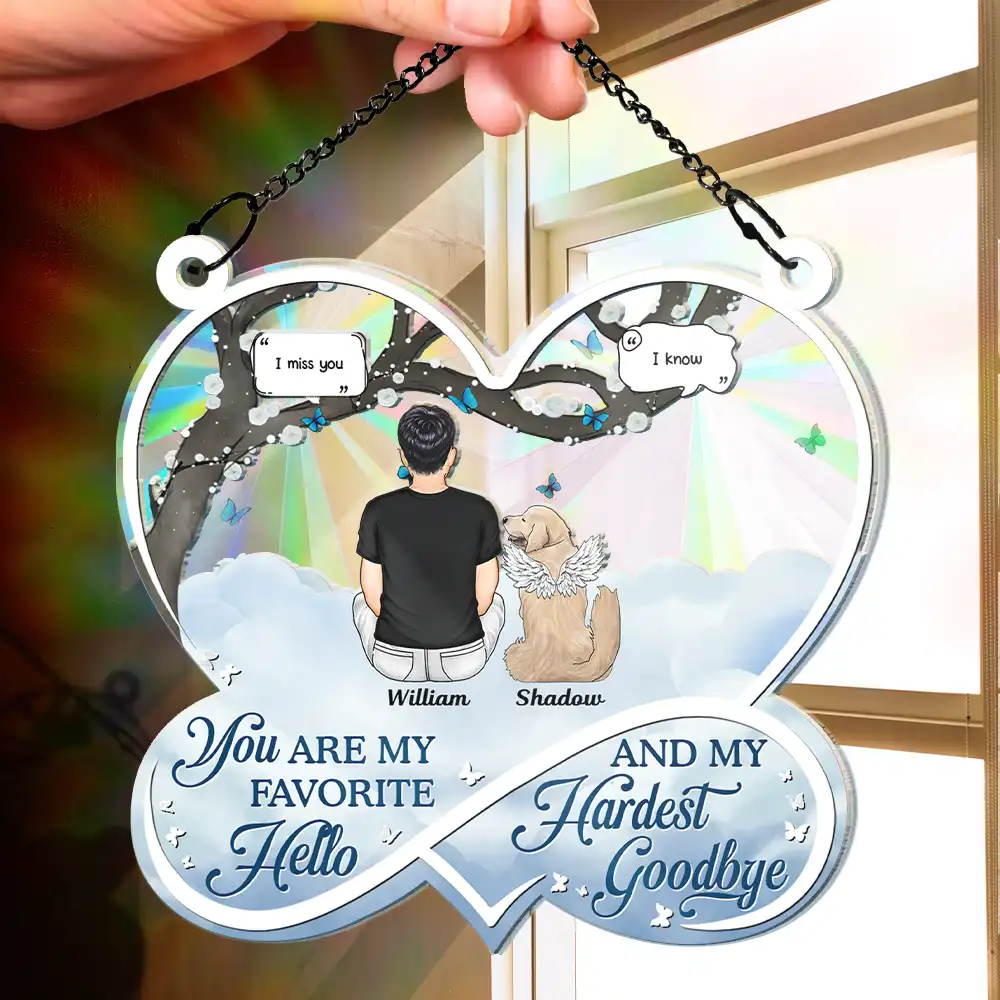 If Love Could Have Saved You Pet Memorial - Personalized Window Hanging Rainbow Suncatcher - Image 2