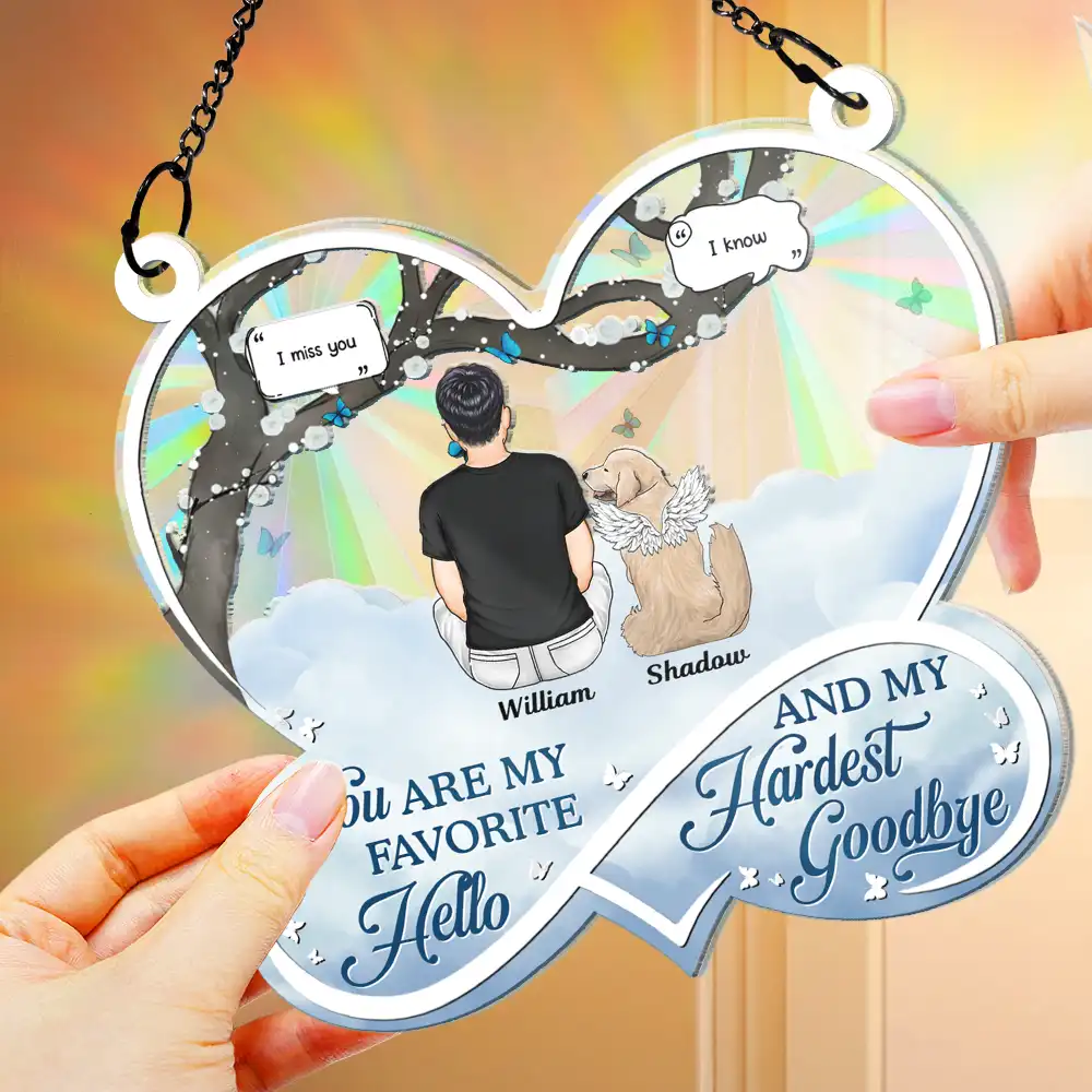 If Love Could Have Saved You Pet Memorial - Personalized Window Hanging Rainbow Suncatcher - Image 4