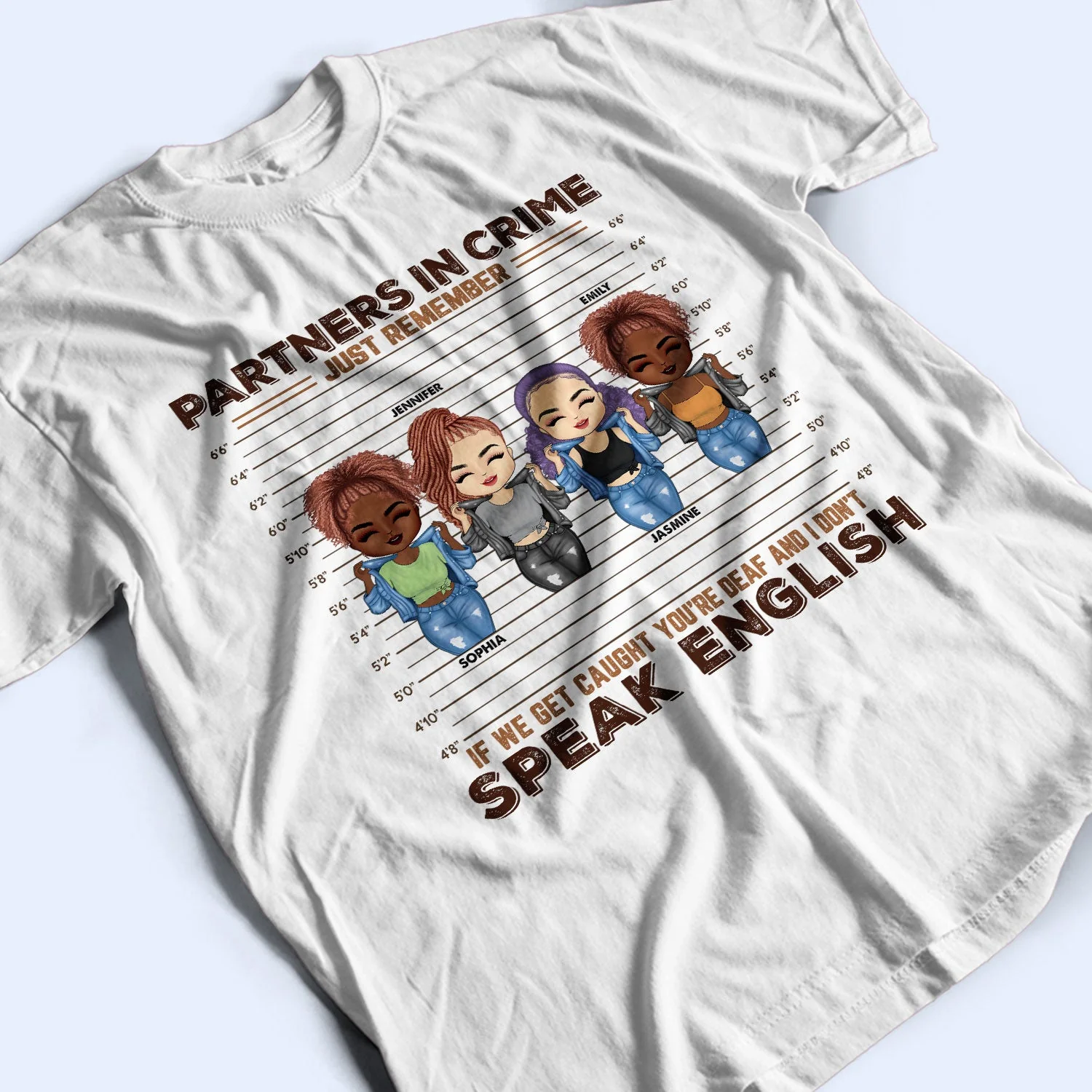 If We Get Caught You‘re Deaf - Besties Gift - Personalized Custom Hoodie - Image 3