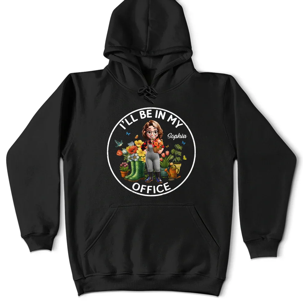 I'll Be In My Office Gardening Woman - Personalized T Shirt - Image 5