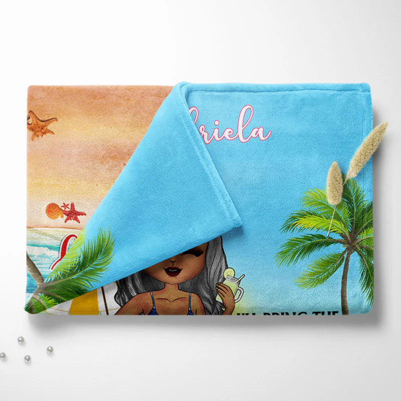 I'll Bring The Booze - Gift For Besties - Personalized Custom Fleece Blanket - Image 4