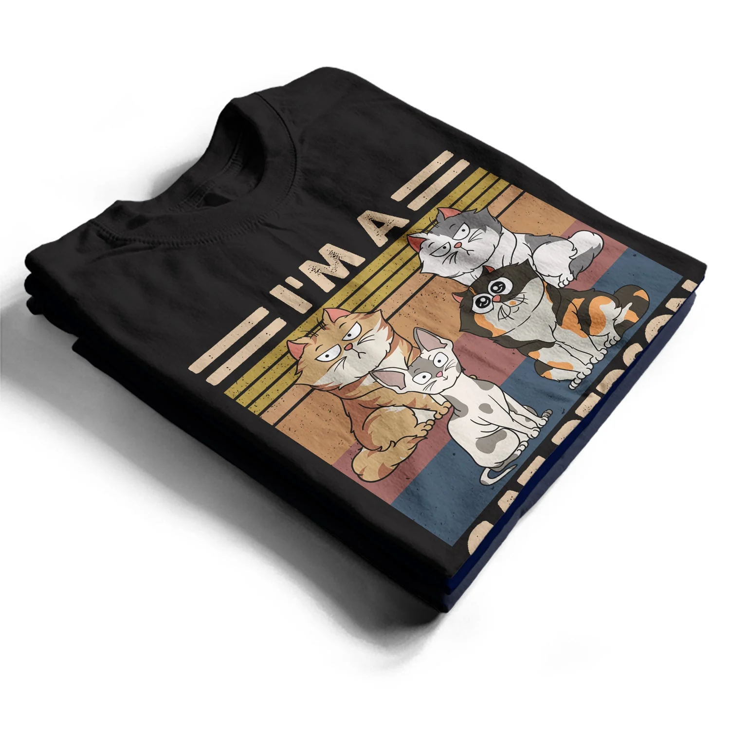 I'm A Cat Person Funny Cartoon Cat - Gift For Cat Lovers - Personalized T Shirt - Image 2