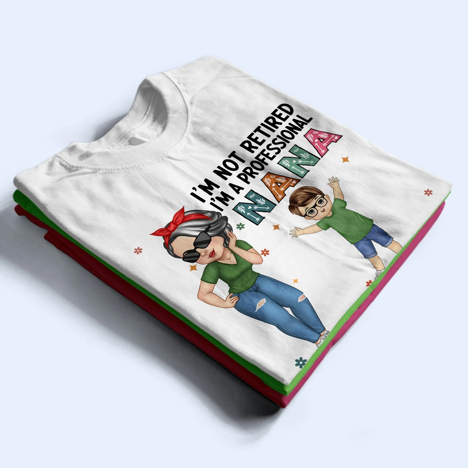 I'm A Professional Grandma - Funny, Retirement Gift For Grandma, Mom, Nana, Gigi - Personalized T Shirt - Image 2
