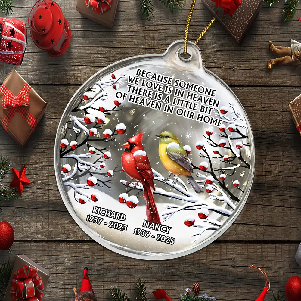 I'm Always With You 3D Cardinal - Personalized Custom Shaped Acrylic Ornament - Image 6