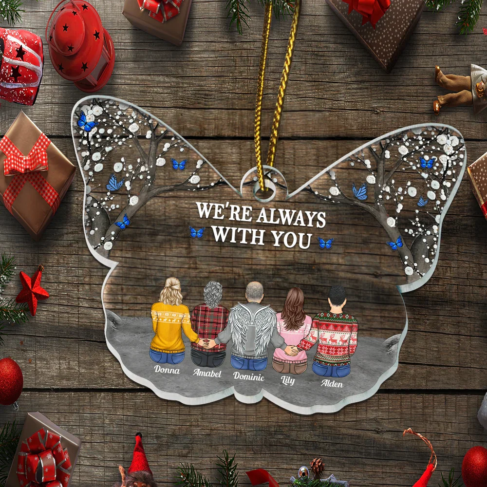 I'm Always With You Butterfly - Personalized Custom Shaped Acrylic Ornament - Image 5