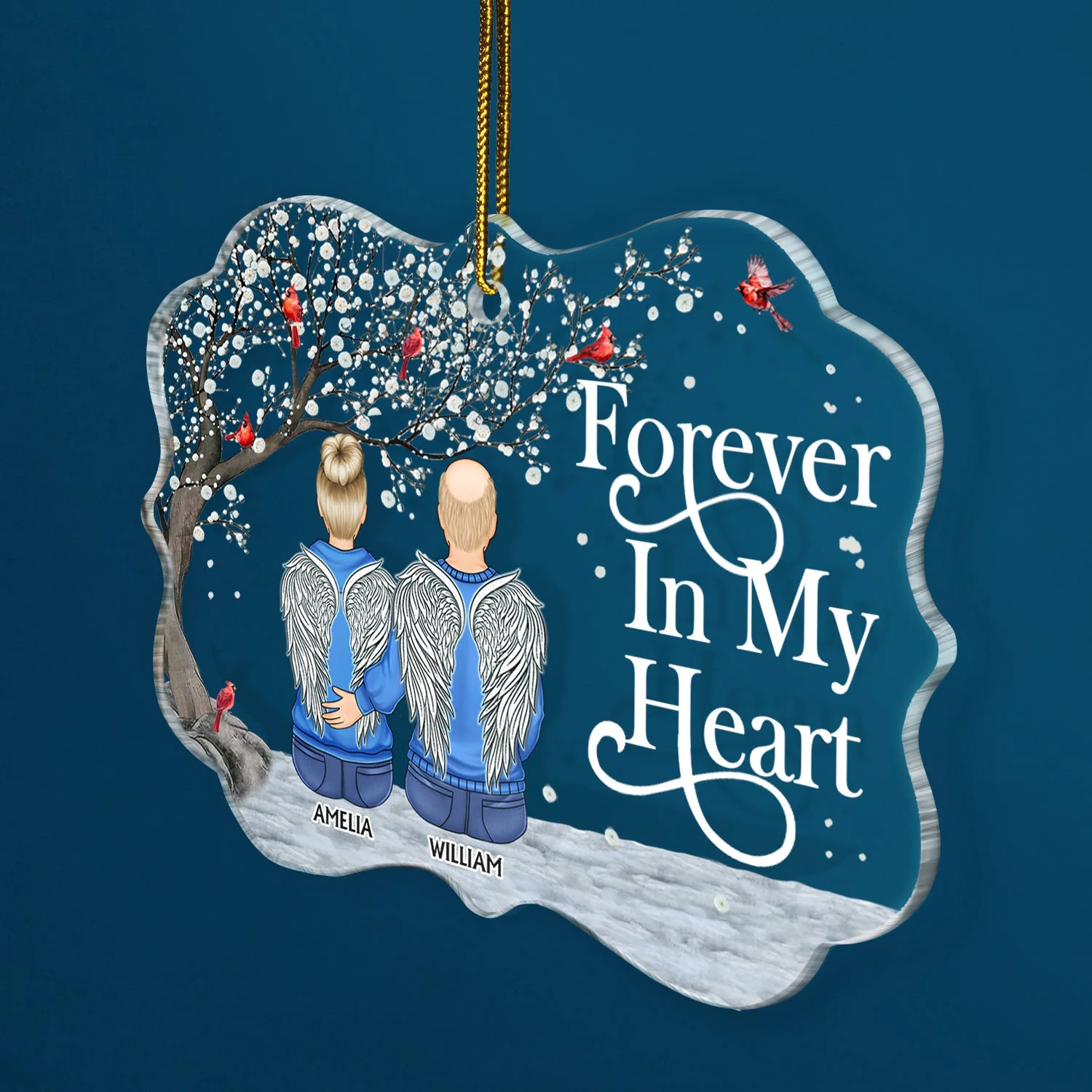 I'm Always With You - Christmas, Memorial Gift For Family, Friends - Personalized Medallion Acrylic Ornament - Image 2