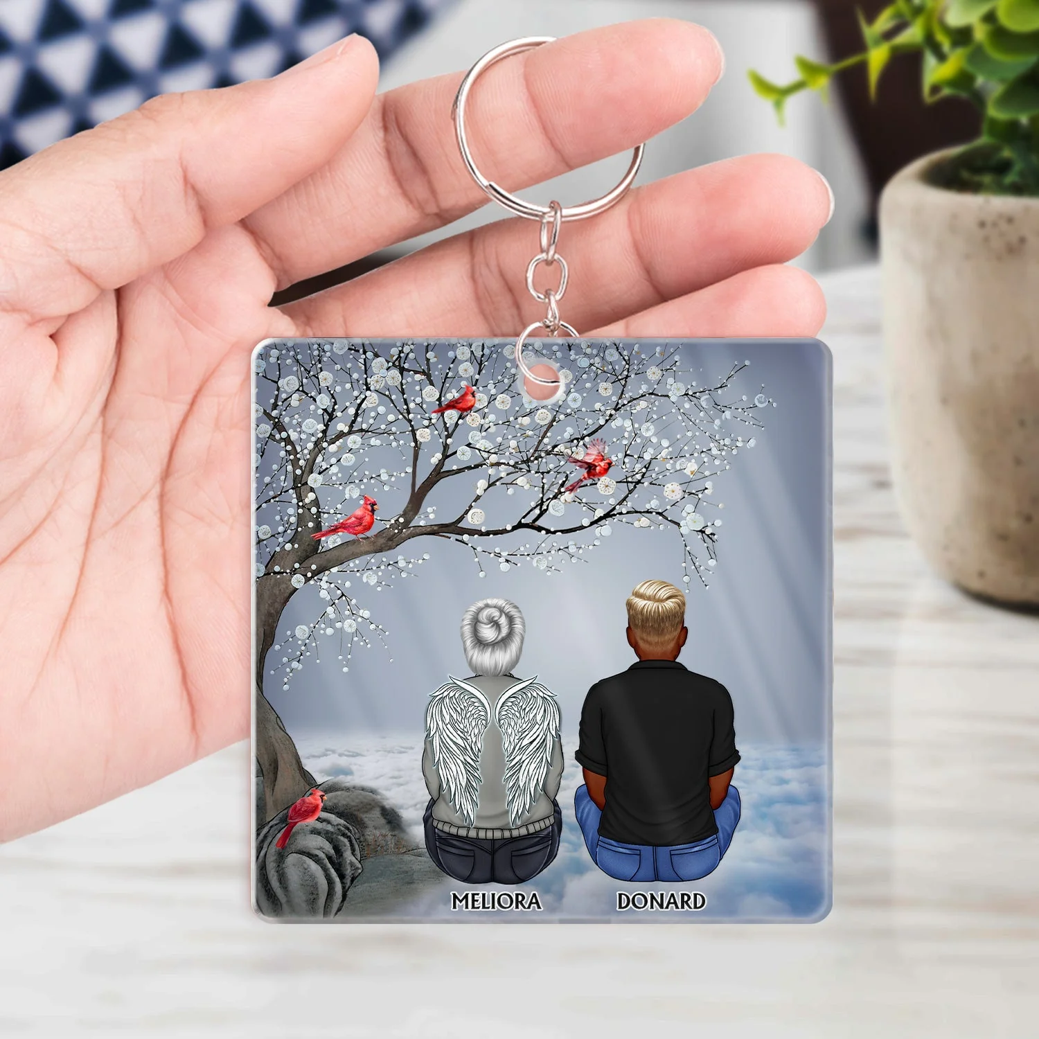 I'm Always With You - Memorial Gift For Family, Friends, Siblings - Personalized Acrylic Keychain - Image 4
