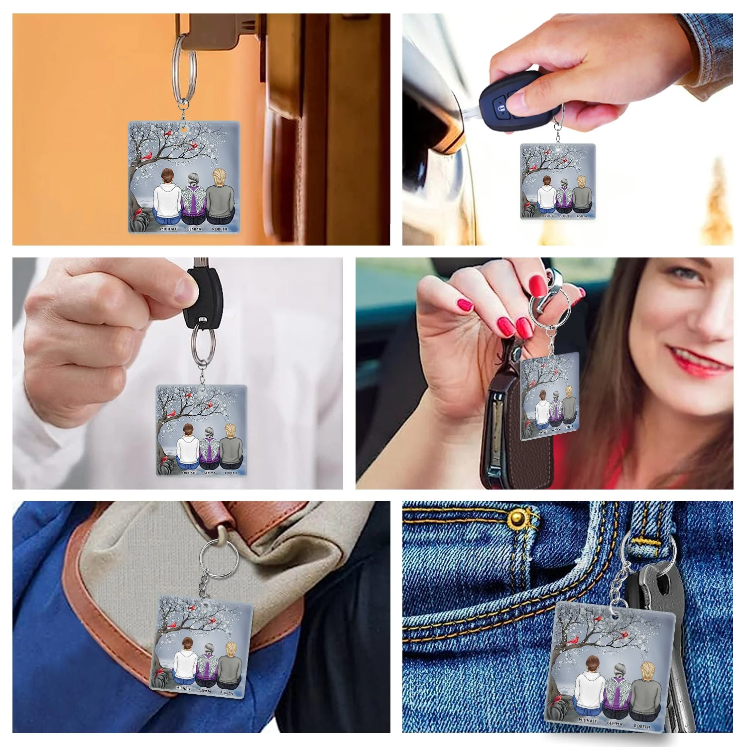 I'm Always With You - Memorial Gift For Family, Friends, Siblings - Personalized Acrylic Keychain - Image 6