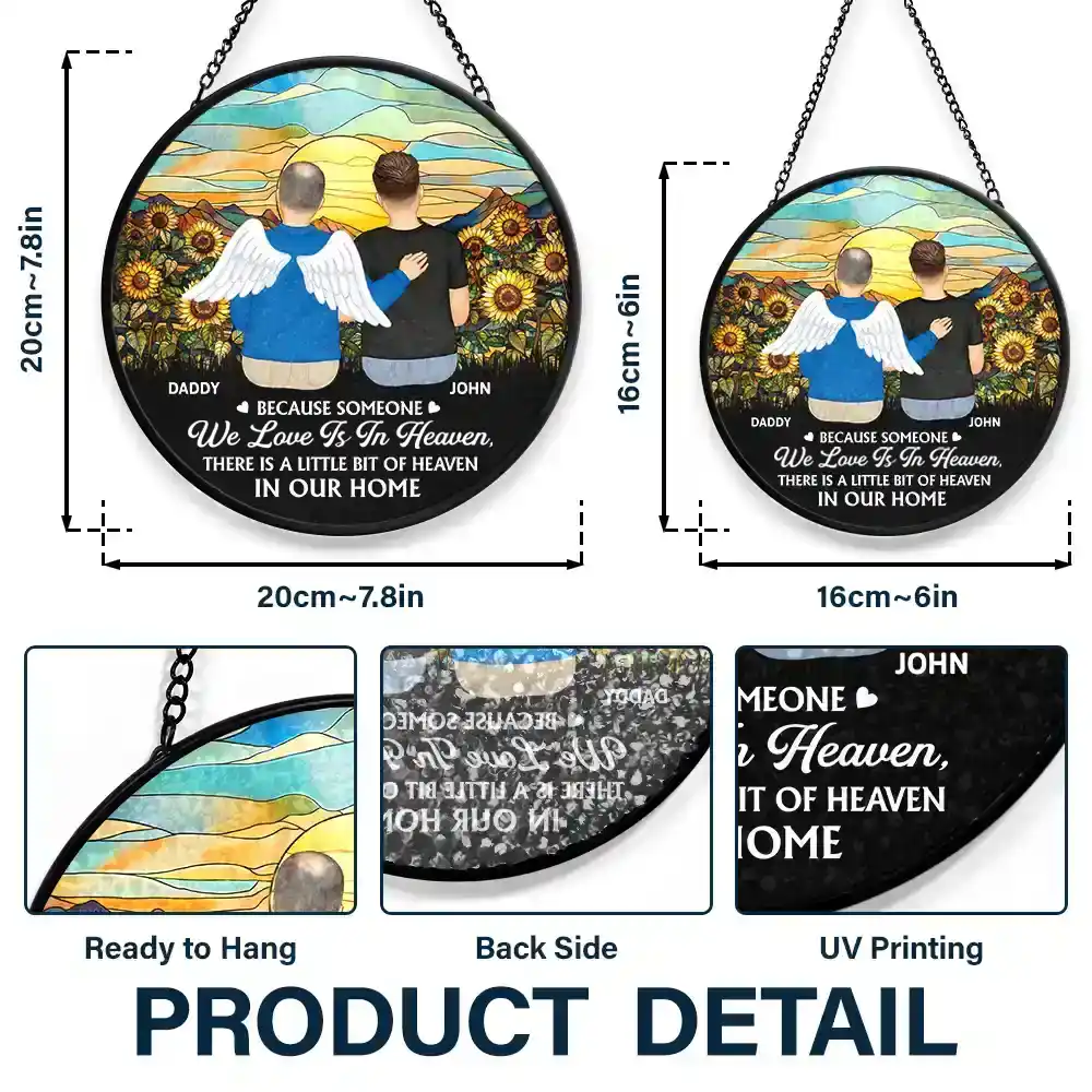 I'm Always With You Memorial - Personalized Stained Glass Window Hanging Suncatcher - Image 3