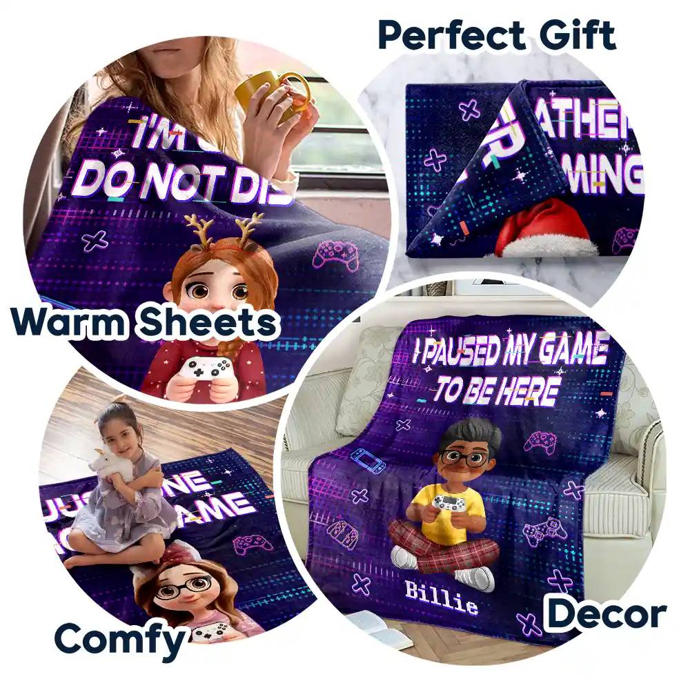 I'm Gaming Do Not Disturb - Personalized Fleece Blanket, Sherpa Blanket - Image 7
