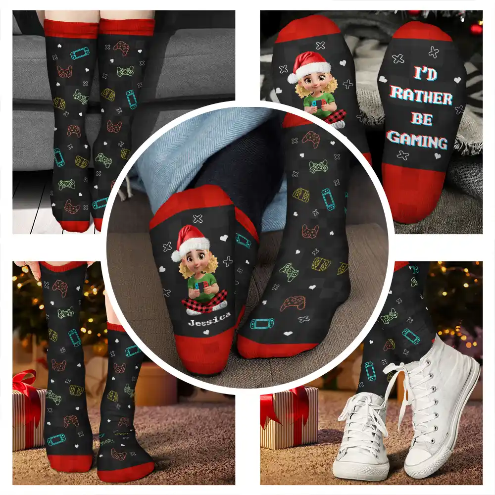 I'm Gaming Do Not Disturb - Personalized Socks - Image 4