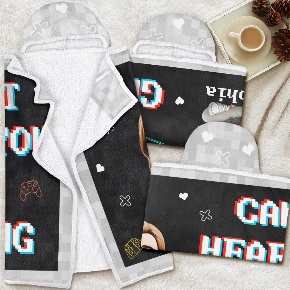 I'm Gaming Do Not Disturb - Personalized Wearable Hooded Blanket - Image 4