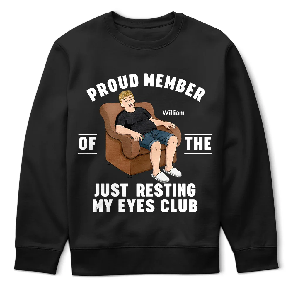 I'm Just Resting My Eyes - Personalized T Shirt - Image 4