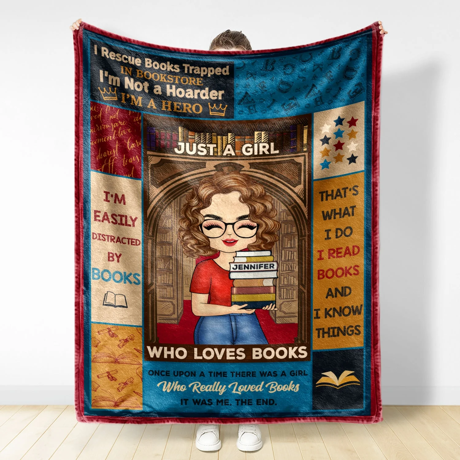 I'm Not A Hoarder - Gift For Book Lovers - Personalized Custom Fleece Blanket - Image 2