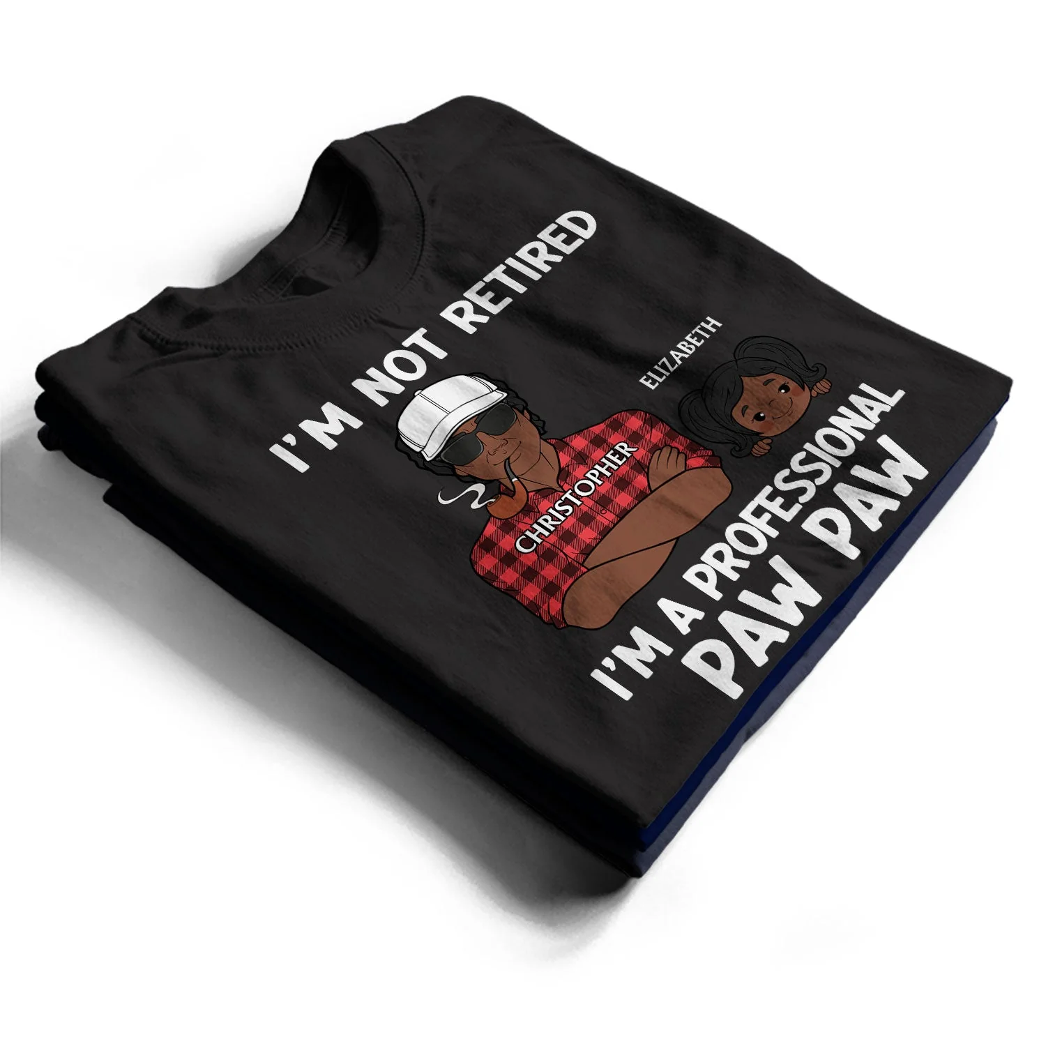I'm Not Retired I'm A Professional Grandpa - Personalized T Shirt - Image 2