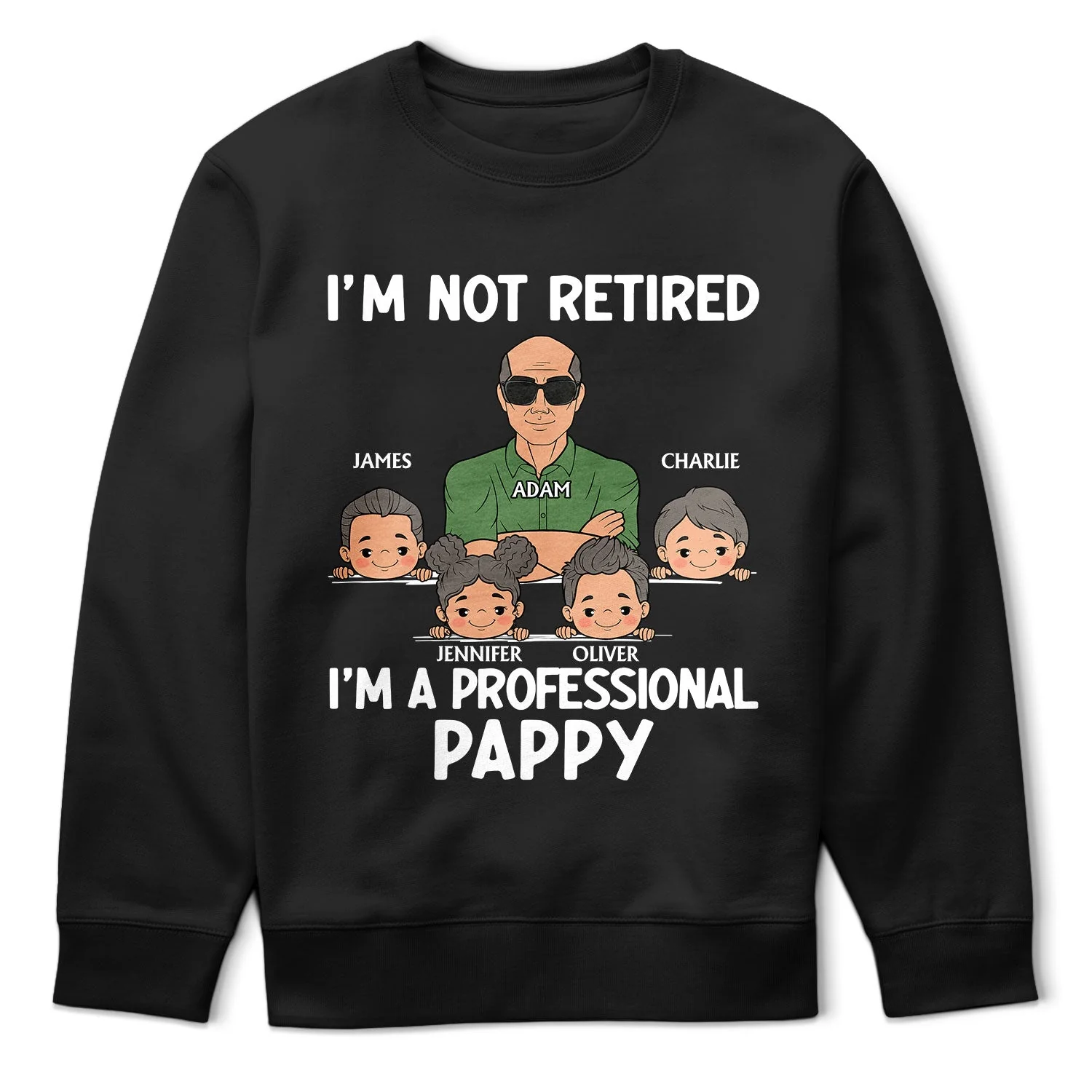 I'm Not Retired I'm A Professional Grandpa - Personalized T Shirt - Image 5