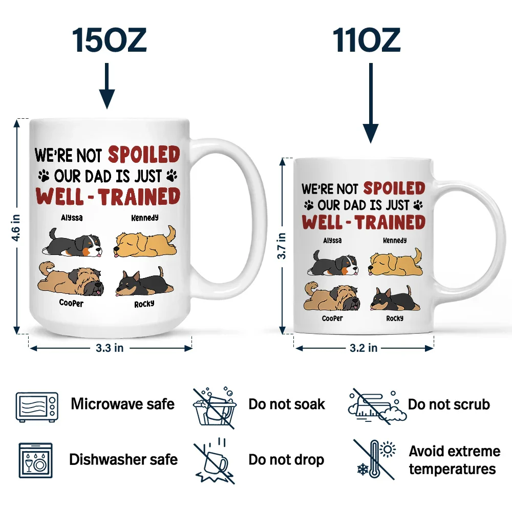 I'm Not Spoiled My Dad Mom Is Just Well Trained - Personalized Mug - Image 4