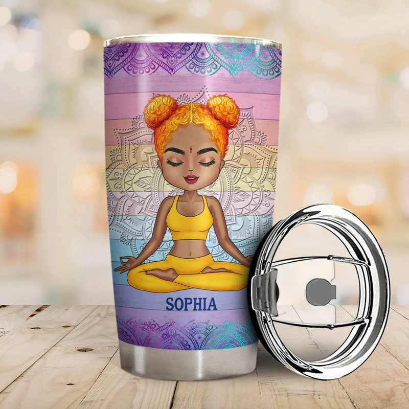 I'm Not Sugar And Spice And Everything Nice I'm Sage And Hood Meditation - Gift For Yoga Lovers - Personalized Custom Tumbler - Image 2