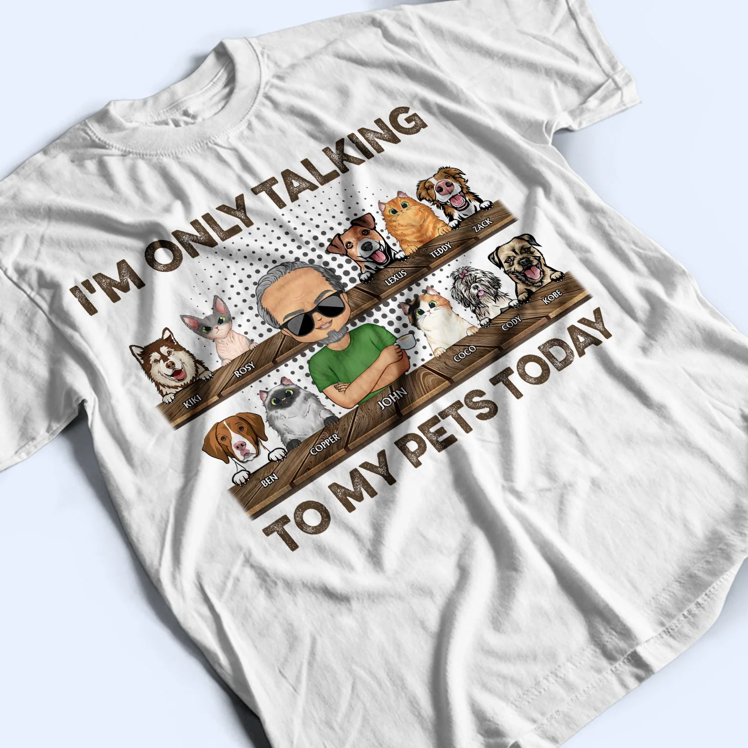 I'm Only Talking To My Dogs Today Chibi - Funny, Birthday Gift For Dog Mom, Dog, Dad, Dog Lovers, Cat Mom, Cat Dad, Cat Lovers, Pet Owners - Personalized Custom T Shirt - Image 3