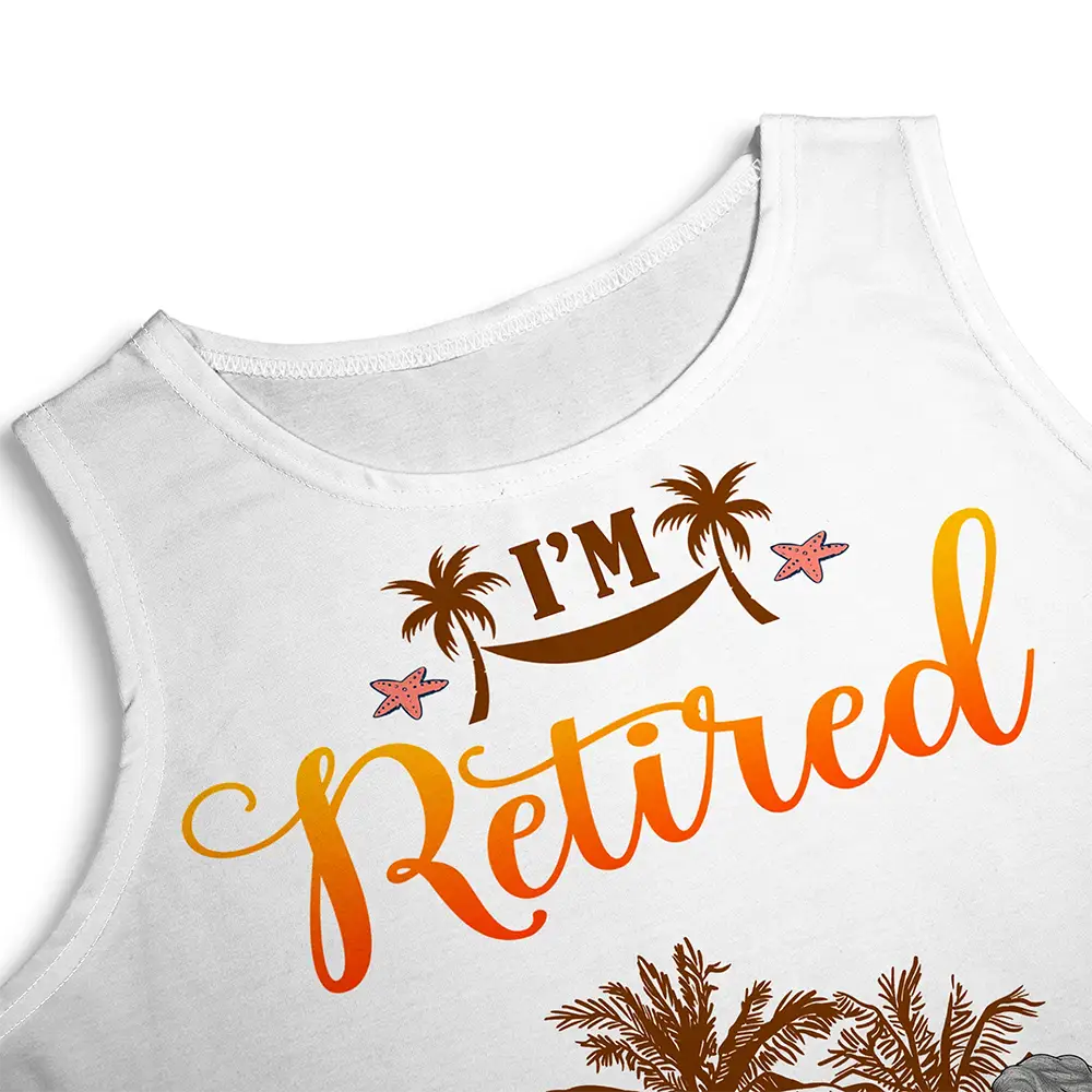 I'm Retired I Don't Have To Summer - Personalized Sleeveless Tank Dress - Image 5
