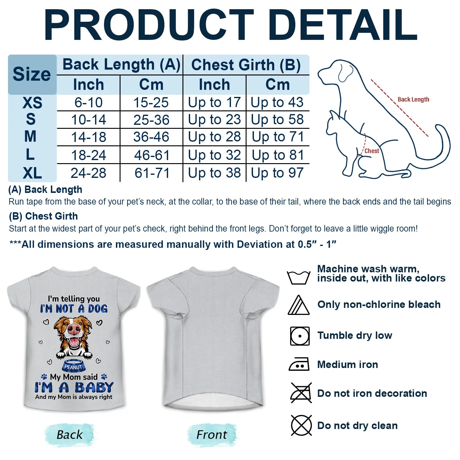 I'm Telling You I'm Not A Dog Cat - Gift For Pet Lovers, Dog Mom, Cat Mom - Personalized Pet Shirt - Image 2