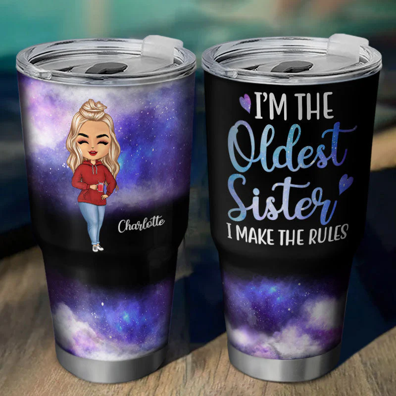 I'm The Rules Sisters Brothers - Sibling Family Gift - Personalized Custom 30 Oz Tumbler - Image 2