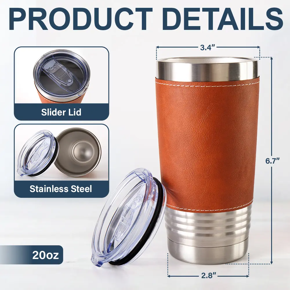 I'm Yours No Returns Or Refunds - Personalized Leather Tumbler - Image 5