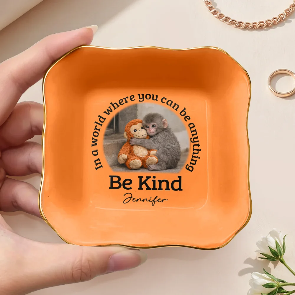 In A World Where You Can Be Anything Be Kind - Personalized Ring Dish - Image 3