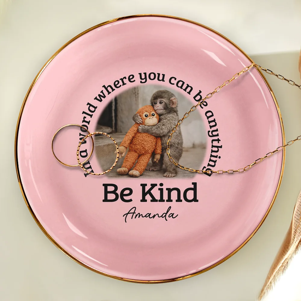 In A World Where You Can Be Anything Be Kind - Personalized Ring Dish - Image 4