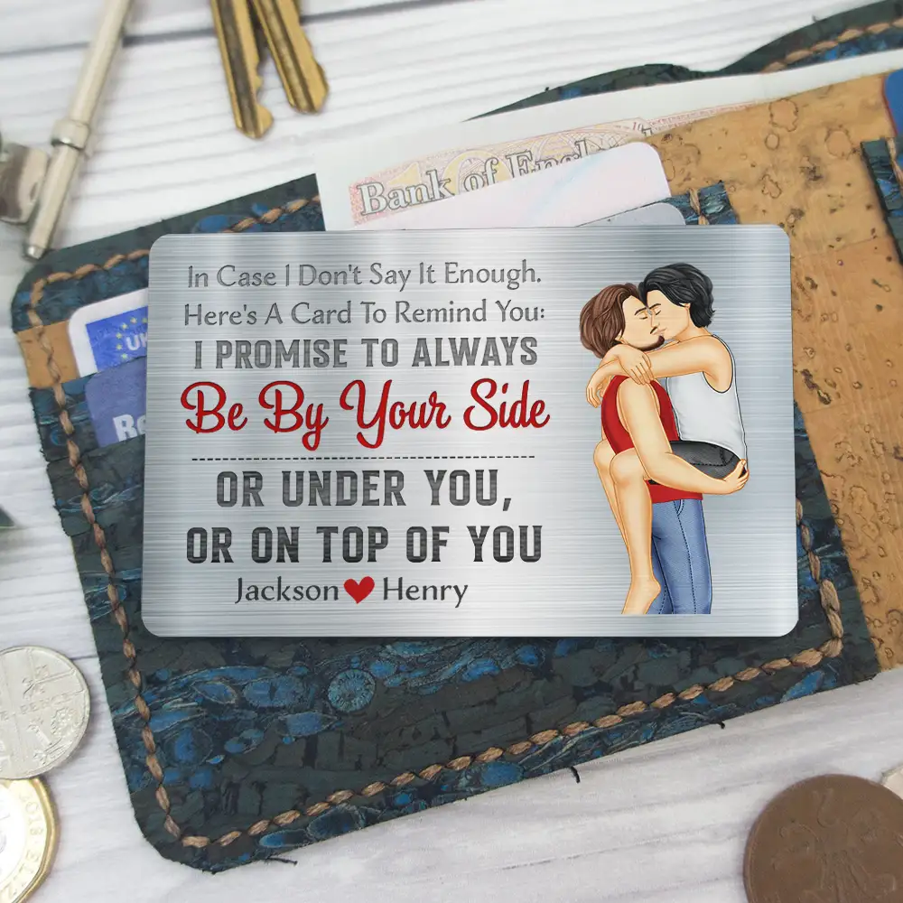In Case I Don't Say It Enough Carrying Couple - Personalized Aluminum Wallet Card - Image 4