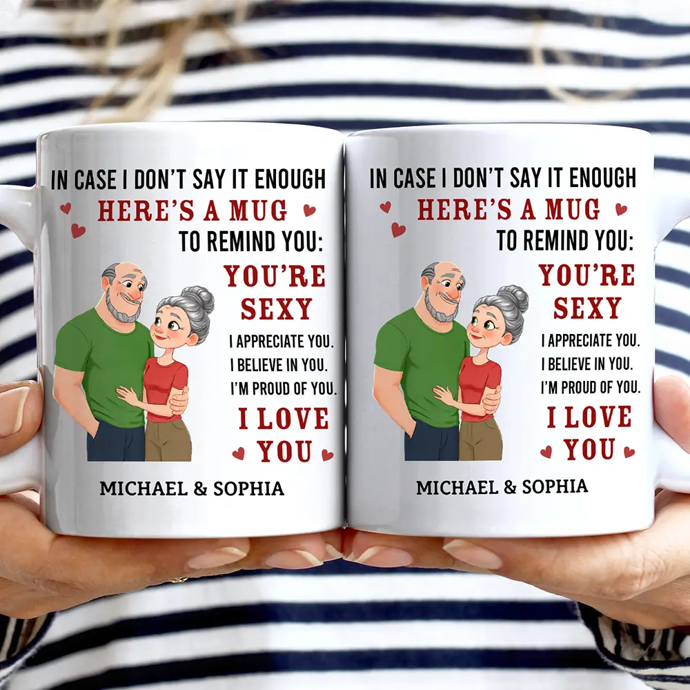 In Case I Don't Say It Enough Couples Animate Hugging Couple - Personalized Mug - Image 2