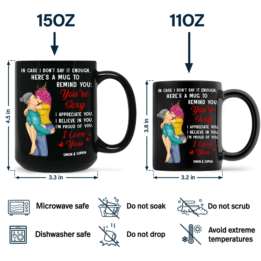 In Case I Don't Say It Enough Couples - Personalized Black Mug - Image 4